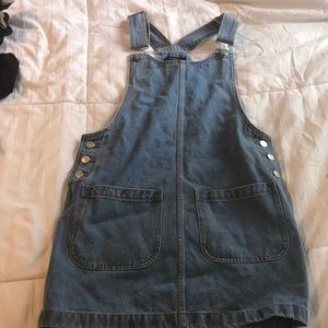 Denim overall dress